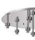 Keene 60.8cm Round 9 Light G9 Flush Light Polished Chrome / Clear Crystal Shade-5