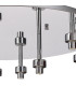 Keene 60.8cm Round 9 Light G9 Flush Light Polished Chrome / Clear Crystal Shade-6