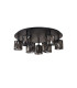 Keene Round 9 Light G9 Flush Light Satin Black / Smoke Crystal Shade-4