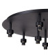 Keene Round 9 Light G9 Flush Light Satin Black / Smoke Crystal Shade-5