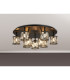 Keene 60.8cm Round 9 Light G9 Flush Sand Black / Clear Crystal Shade-3