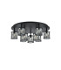 Keene 60.8cm Round 9 Light G9 Flush Sand Black / Clear Crystal Shade-4