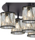 Keene 60.8cm Round 9 Light G9 Flush Sand Black / Clear Crystal Shade-5