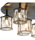 Keene 60.8cm Round 9 Light G9 Flush Sand Black / Clear Crystal Shade-6