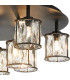 Keene 60.8cm Round 9 Light G9 Flush Sand Black / Clear Crystal Shade-7