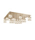 Keene Square 13 Light G9 Flush Light French Gold / Clear Crystal Shade Item Weight: 21.1kg-1