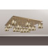 Keene Square 13 Light G9 Flush Light French Gold / Clear Crystal Shade Item Weight: 21.1kg-3