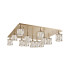 Keene Square 13 Light G9 Flush Light French Gold / Clear Crystal Shade Item Weight: 21.1kg-4