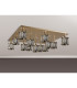 Keene Square 13 Light G9 Flush Light French Gold / Clear Crystal Shade Item Weight: 21.1kg-9