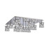 Keene Square 13 Light G9 Flush Light Polished Chrome / Clear Crystal Shade Item Weight: 21.1kg-4