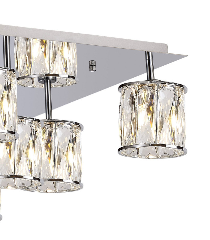 Keene Square 13 Light G9 Flush Light Polished Chrome / Clear Crystal Shade Item Weight: 21.1kg-7