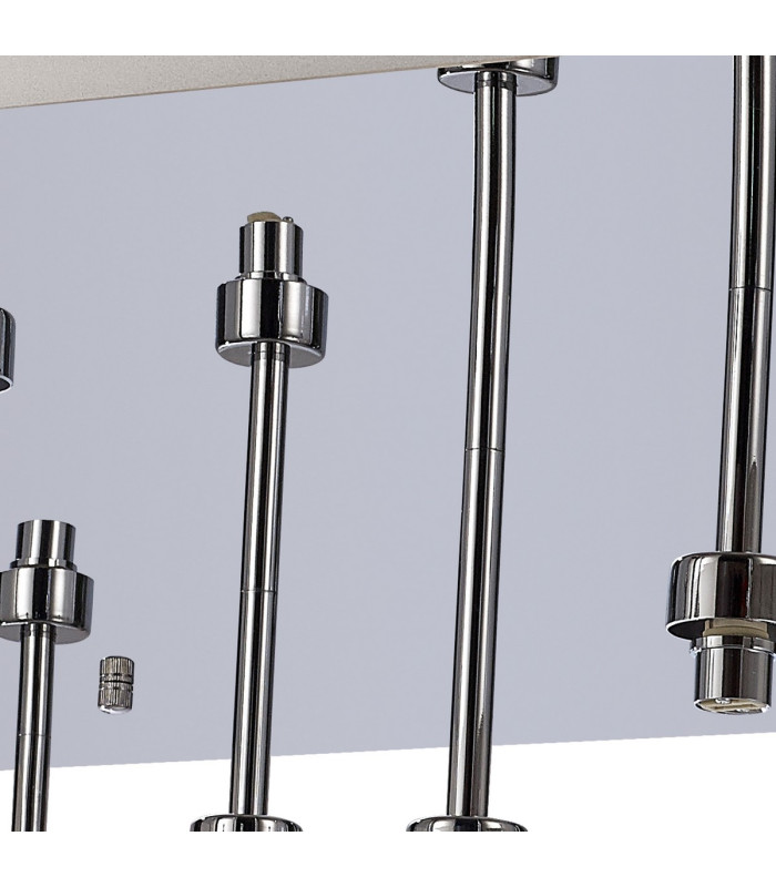 Keene Square 13 Light G9 Flush Light Polished Chrome / Clear Crystal Shade Item Weight: 21.1kg-9
