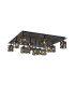 Keene Square 13 Light G9 Flush Light Satin Black / Smoke Crystal Shade Item Weight: 21.1kg-1