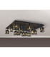Keene Square 13 Light G9 Flush Light Satin Black / Smoke Crystal Shade Item Weight: 21.1kg-3