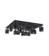Keene Square 13 Light G9 Flush Light Satin Black / Smoke Crystal Shade Item Weight: 21.1kg-4