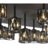 Keene Square 13 Light G9 Flush Light Satin Black / Smoke Crystal Shade Item Weight: 21.1kg-6