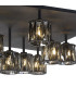 Keene Square 13 Light G9 Flush Light Satin Black / Smoke Crystal Shade Item Weight: 21.1kg-7