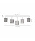 Keene Square 13 Light G9 Flush Sand Black / Clear Crystal Shade Item Weight: 21.1kg-2