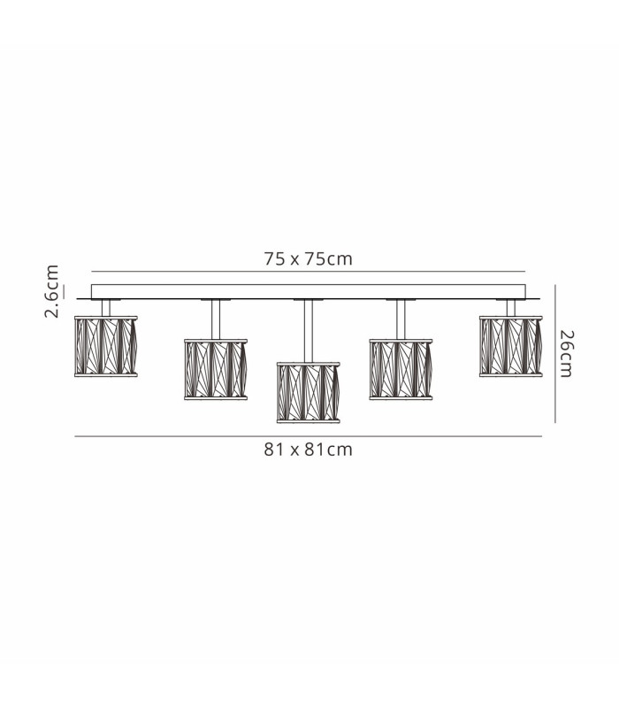 Keene Square 13 Light G9 Flush Sand Black / Clear Crystal Shade Item Weight: 21.1kg-2