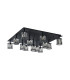 Keene Square 13 Light G9 Flush Sand Black / Clear Crystal Shade Item Weight: 21.1kg-4