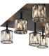 Keene Square 13 Light G9 Flush Sand Black / Clear Crystal Shade Item Weight: 21.1kg-5