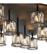 Keene Square 13 Light G9 Flush Sand Black / Clear Crystal Shade Item Weight: 21.1kg-6