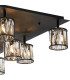 Keene Square 13 Light G9 Flush Sand Black / Clear Crystal Shade Item Weight: 21.1kg-7