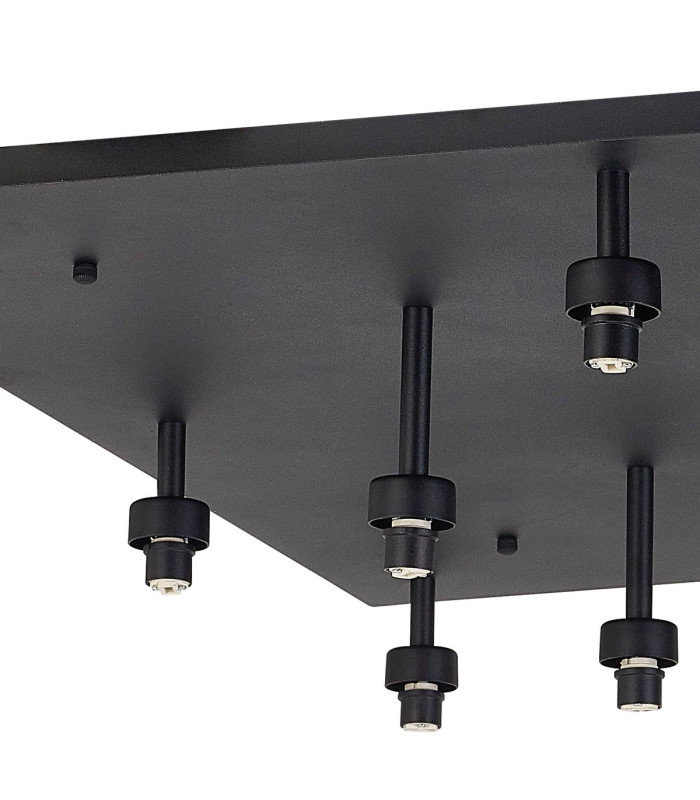 Keene Square 13 Light G9 Flush Sand Black / Clear Crystal Shade Item Weight: 21.1kg-8
