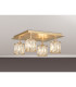 Keene Square 4 Light G9 40cm Flush Light French Gold / Clear Crystal Shade-3
