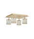 Keene Square 4 Light G9 40cm Flush Light French Gold / Clear Crystal Shade-5