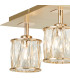 Keene Square 4 Light G9 40cm Flush Light French Gold / Clear Crystal Shade-6