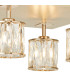 Keene Square 4 Light G9 40cm Flush Light French Gold / Clear Crystal Shade-7