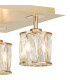 Keene Square 4 Light G9 40cm Flush Light French Gold / Clear Crystal Shade-8