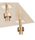 Keene Square 4 Light G9 40cm Flush Light French Gold / Clear Crystal Shade-10