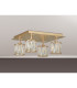 Keene Square 4 Light G9 40cm Flush Light French Gold / Clear Crystal Shade-13