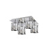Keene Square 4 Light G9 40cm Flush Light Polished Chrome / Clear Crystal Shade-4