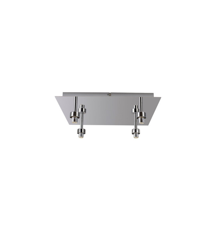 Keene Square 4 Light G9 40cm Flush Light Polished Chrome / Clear Crystal Shade-5