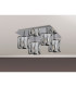 Keene Square 4 Light G9 40cm Flush Light Polished Chrome / Clear Crystal Shade-10