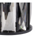 Keene Square 4 Light G9 40cm Flush Light Satin Black / Smoke Crystal Shade-8