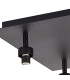Keene Square 4 Light G9 Flush Sand Black / Clear Crystal Shade-8