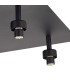 Keene Square 4 Light G9 Flush Sand Black / Clear Crystal Shade-9