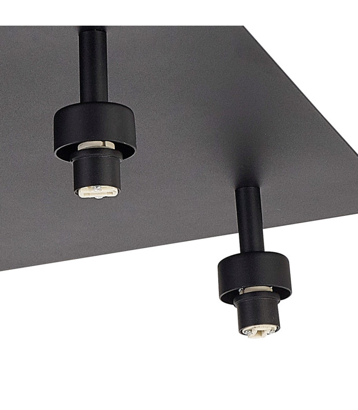 Keene Square 4 Light G9 Flush Sand Black / Clear Crystal Shade-9