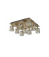 Keene Square 9 Light G9 Flush Antique Brass / Clear Crystal Shade-4