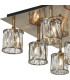 Keene Square 9 Light G9 Flush Antique Brass / Clear Crystal Shade-5