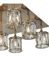 Keene Square 9 Light G9 Flush Antique Brass / Clear Crystal Shade-6