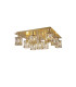 Keene Square 9 Light G9 Flush Light French Gold / Clear Crystal Shade-1