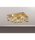 Keene Square 9 Light G9 Flush Light French Gold / Clear Crystal Shade-3