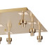 Keene Square 9 Light G9 Flush Light French Gold / Clear Crystal Shade-6