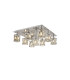 Keene Square 9 Light G9 Flush Light Polished Chrome / Clear Crystal Shade-1