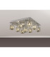 Keene Square 9 Light G9 Flush Light Polished Chrome / Clear Crystal Shade-3